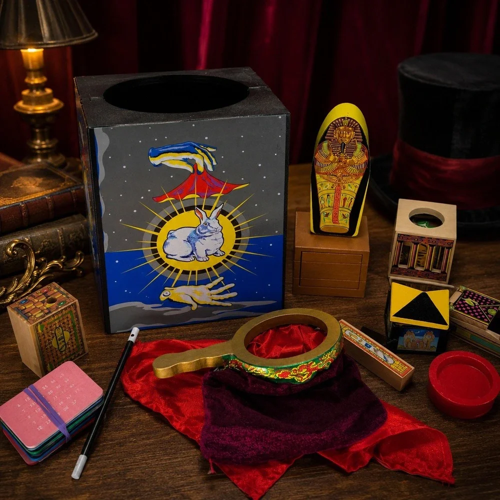 Melissa & Doug Deluxe Wooden Magic Set 1170 Painted Box Trick Props